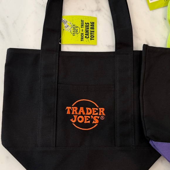 Trader Joe's Black and Green Tote Bags - Picture 2 of 3